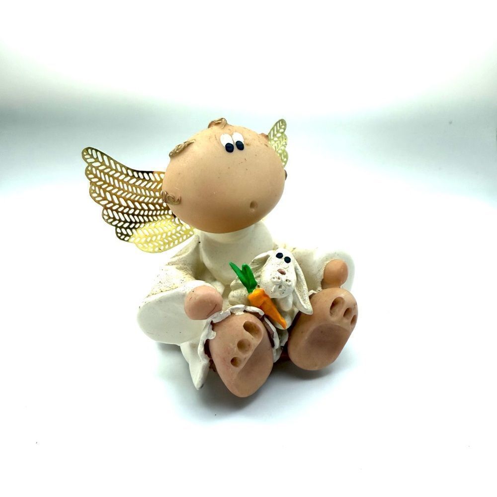 Angel Cheeks Angel with White Bunny 2001 2.5" E1-287